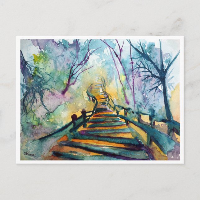 Vergessene Fußgängerpromenade Postkarte (Vorderseite)