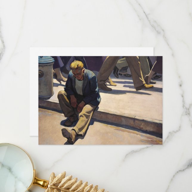 Vergessener Mann von Maynard Dixon Dankeskarte (Vorderseite/Rückseite Beispiel)