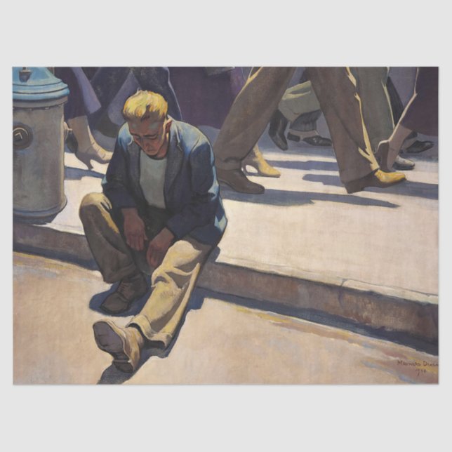 Vergessener Mann von Maynard Dixon Seidenpapier (Vorderseite)
