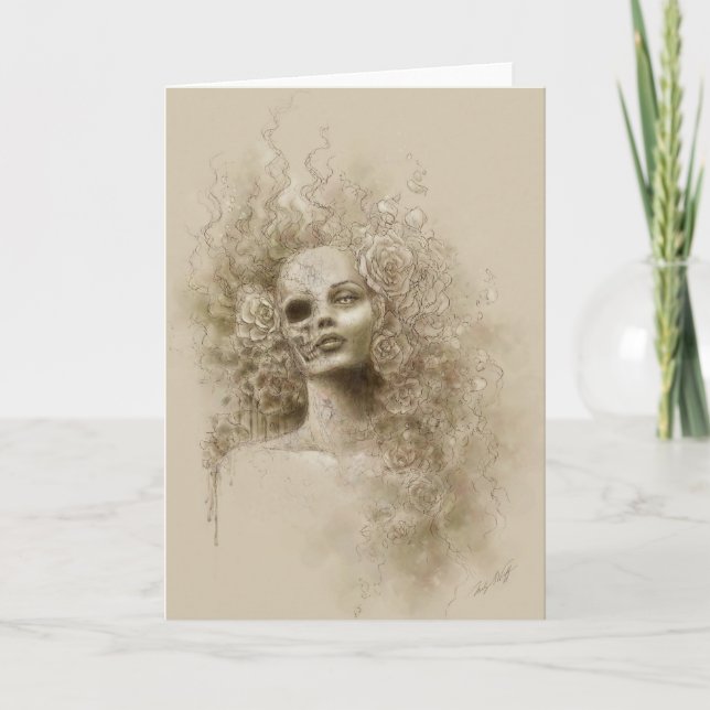 Vergessenheits-makabere Fantasie-Kunst-Gruß-Karte Karte (Vorderseite)
