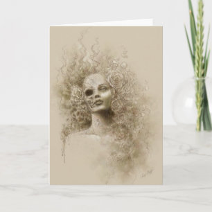Vergessenheits-makabere Fantasie-Kunst-Gruß-Karte Karte
