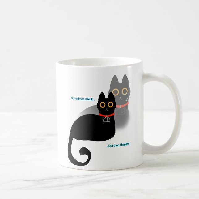 Vergessliche Black Cat Kaffee Tasse 11 oz (Rechts)
