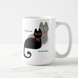 Vergessliche Black Cat Meme Coffee Tasse