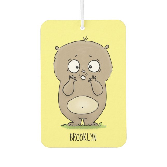 Vergesslicher, bezaubernder Hamster-Cartoon Autolufterfrischer (Vorderseite)