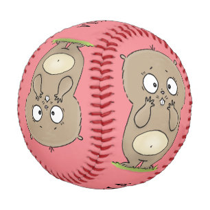 Vergesslicher, bezaubernder Hamster-Cartoon Baseball