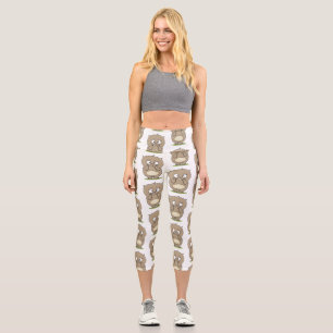 Vergesslicher, bezaubernder Hamster-Cartoon Capri Leggings