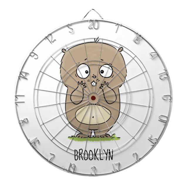 Vergesslicher, bezaubernder Hamster-Cartoon Dartscheibe (vorne)