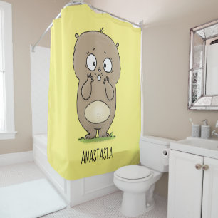 Vergesslicher, bezaubernder Hamster-Cartoon Duschvorhang