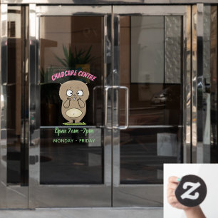 Vergesslicher, bezaubernder Hamster-Cartoon Fensteraufkleber