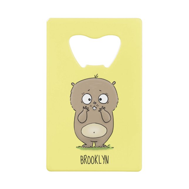 Vergesslicher, bezaubernder Hamster-Cartoon Geldbeutel Flaschenöffner (Vorderseite)