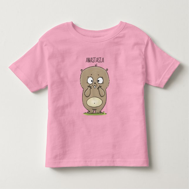 Vergesslicher, bezaubernder Hamster-Cartoon Kleinkind T-shirt (Vorderseite)