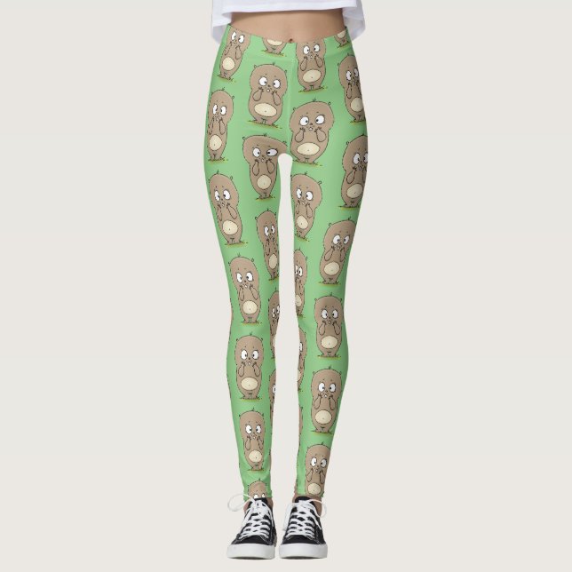 Vergesslicher, bezaubernder Hamster-Cartoon Leggings (Vorderseite)