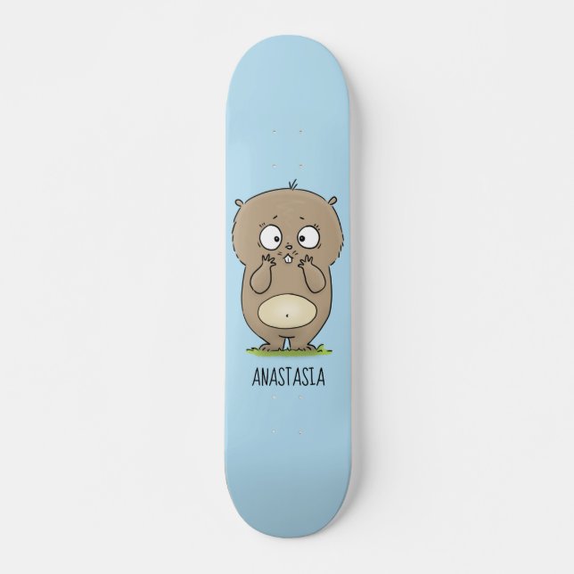 Vergesslicher, bezaubernder Hamster-Cartoon Skateboard (Vorne)