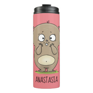 Vergesslicher, bezaubernder Hamster-Cartoon Thermosbecher