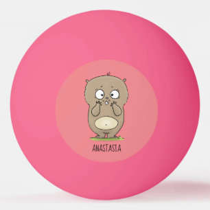 Vergesslicher, bezaubernder Hamster-Cartoon Tischtennisball