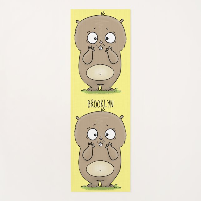 Vergesslicher, bezaubernder Hamster-Cartoon Yogamatte (Vorderseite)