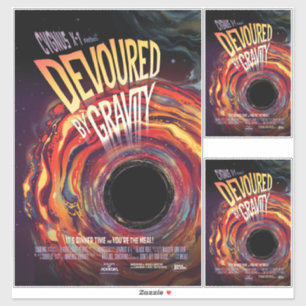 Vergeudet durch Gravity Halloween Hole Black Horro Aufkleber