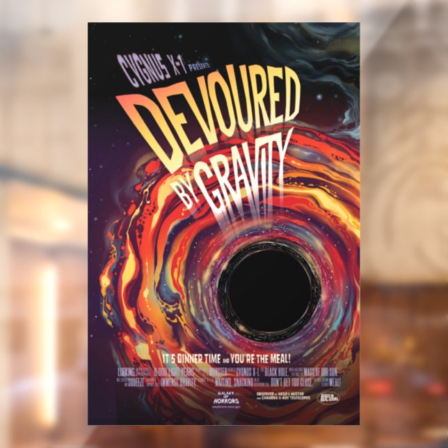 Vergeudet durch Gravity Halloween Hole Black Horro Fensteraufkleber (Blatt 2)