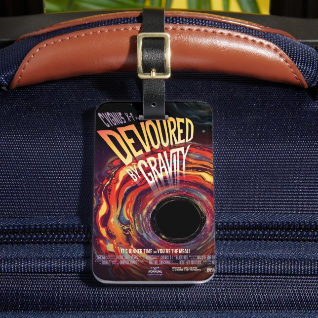 Vergeudet durch Gravity Halloween Hole Black Horro Gepäckanhänger (Vorderseite Insitu 2)