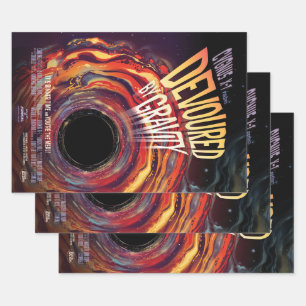 Vergeudet durch Gravity Halloween Hole Black Horro Geschenkpapier Set