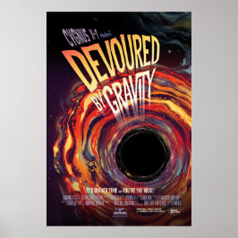 Vergeudet durch Gravity Halloween Hole Black Horro Poster
