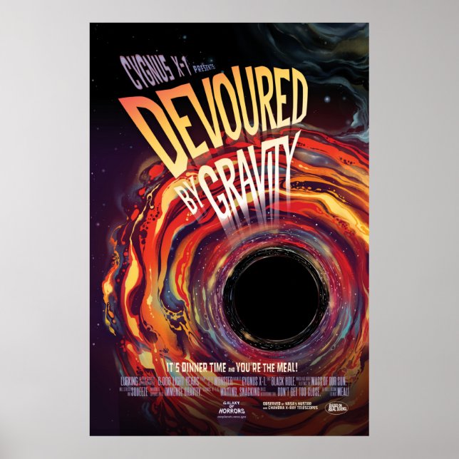 Vergeudet durch Gravity Halloween Hole Black Horro Poster (Vorne)