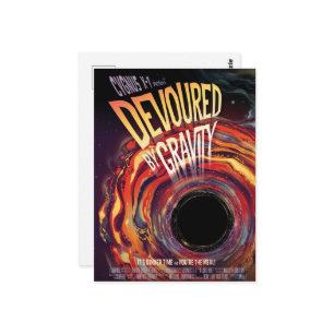 Vergeudet durch Gravity Halloween Hole Black Horro Postkarte