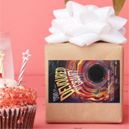 Vergeudet durch Gravity Halloween Hole Black Horro Rechteckiger Aufkleber