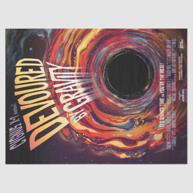 Vergeudet durch Gravity Halloween Hole Black Horro Seidenpapier (Vorderseite)