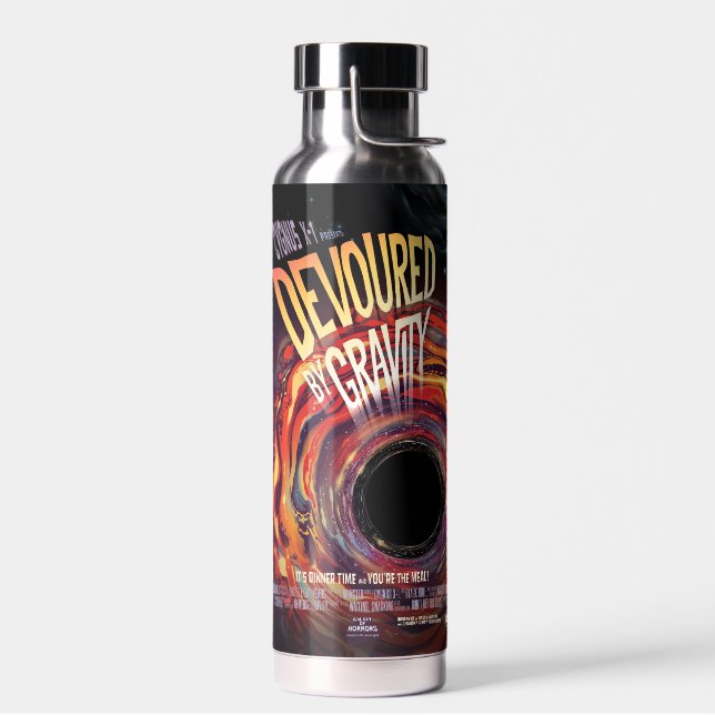 Vergeudet durch Gravity Halloween Hole Black Horro Trinkflasche (Links)