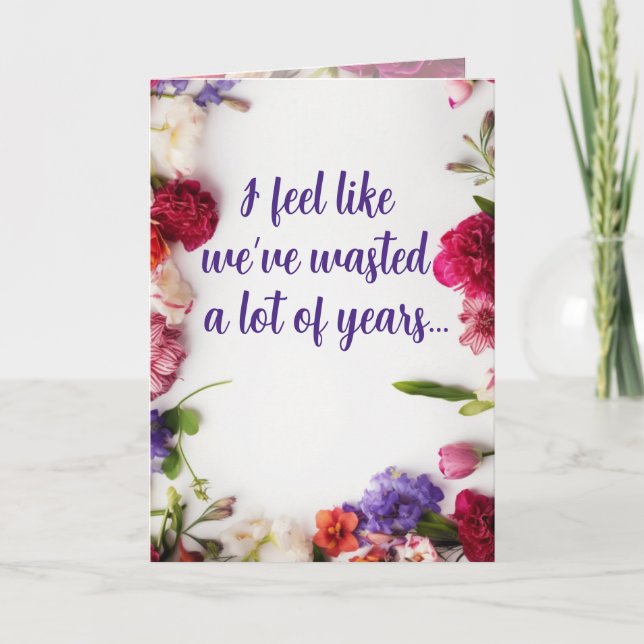 Vergeudete Jahre - Muttertag Dankeskarte (Vorderseite)