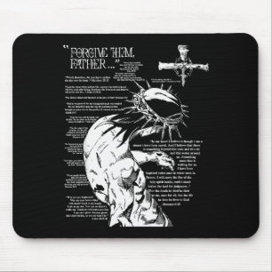 Vergib ihnen Vater Anime Jesus Kreuz T-Shirt Mousepad
