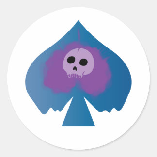 Vergiftete Ace of Spade Runder Aufkleber