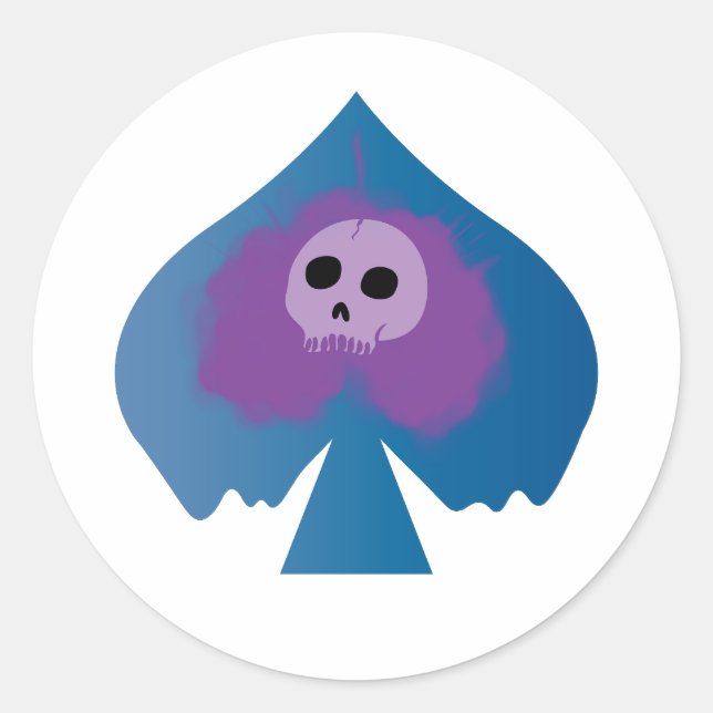 Vergiftete Ace of Spade Runder Aufkleber (Vorderseite)