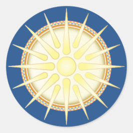 Vergina Sun Classic Glossy Round Sticker