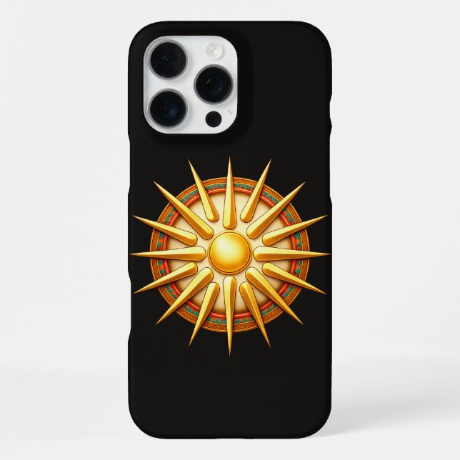 Vergina Sun Emblem – Ancient Macedonian Symbol iPhone Hülle (Rückseite)