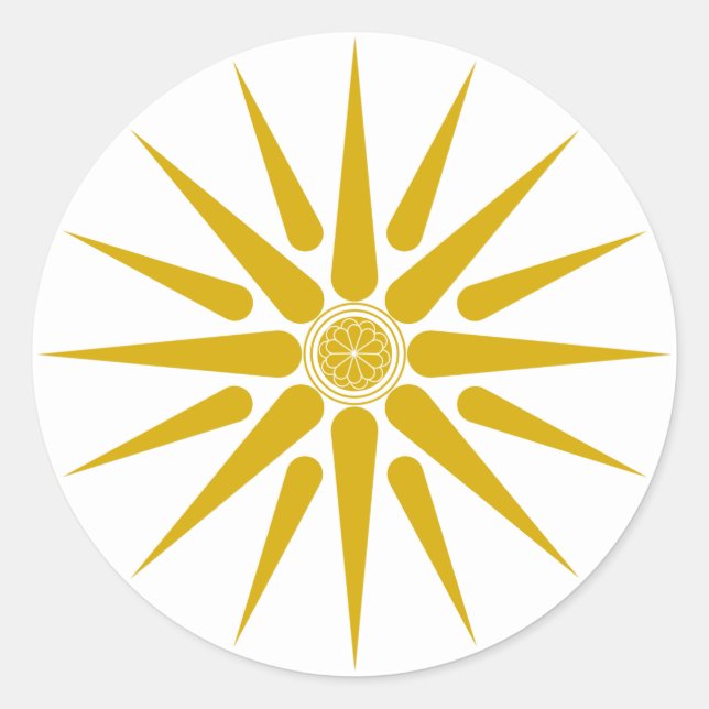 VERGINA SUN RUNDER AUFKLEBER (Vorderseite)
