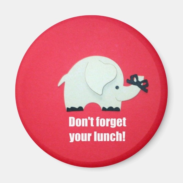 Vergiss dein Mittagessen nicht! Magnet (Vorne)