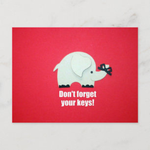 Vergiss deine Schlüssel nicht! Postkarte