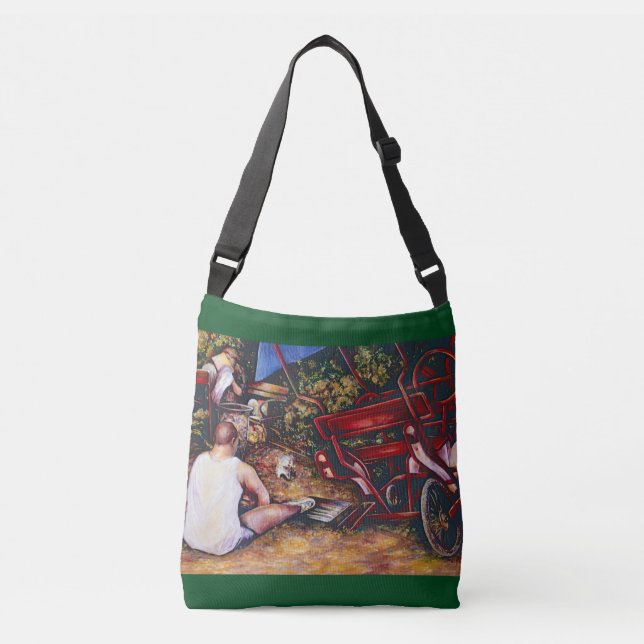 Vergiss den Knoblauch nicht Tragetaschen Mit Langen Trägern (Vorderseite)