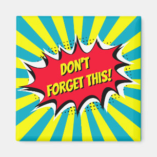 Vergiss diesen Stil des Comic nicht Magnet