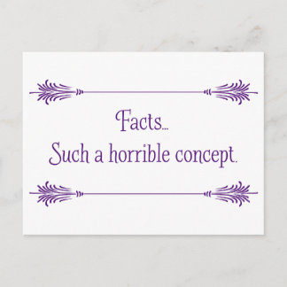 Vergiss Fakten... Postkarte