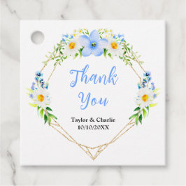 Vergiss-Me-Nots Daisies Floral Wedding Vielen Dank Geschenkanhänger