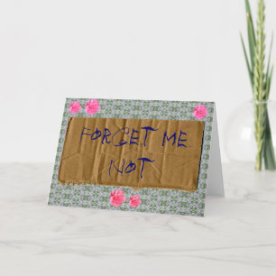 Vergiss mich nicht "Beggar Style Card" Karte