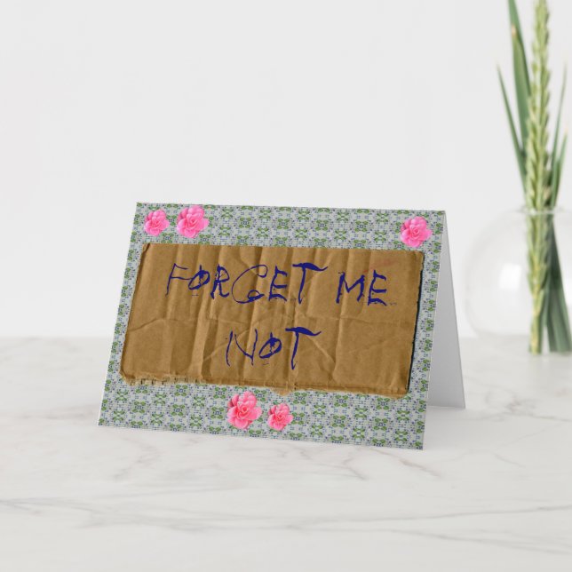 Vergiss mich nicht "Beggar Style Card" Karte (Vorderseite)