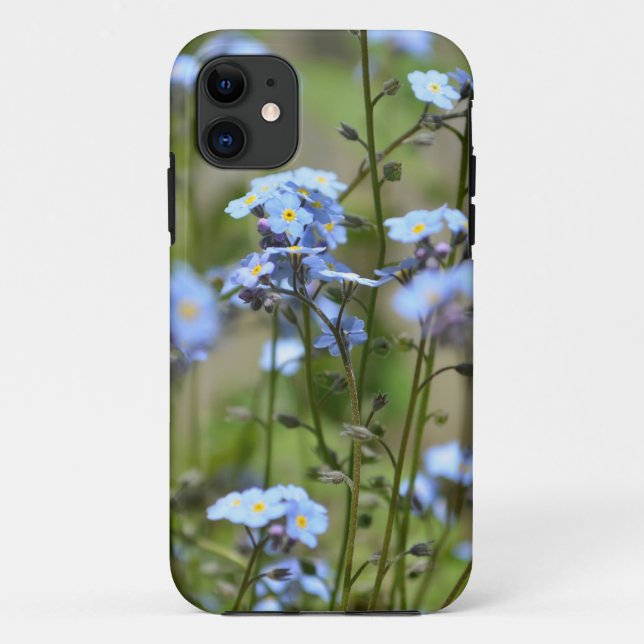 Vergiss mich nicht Blue Floral Phone Case (Rückseite)