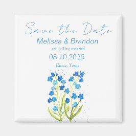 Vergiss mich nicht Blue Floral Spring Rustikale Ho Magnet