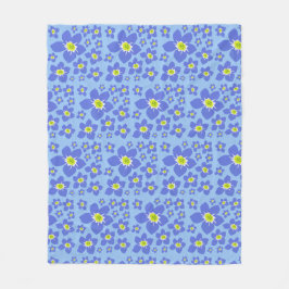 Vergiss mich nicht, Blume Design auf Fleece Blanke