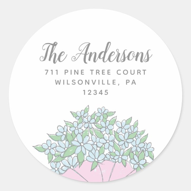 Vergiss mich nicht, die Rücksendeadressen-Aufklebe Runder Aufkleber (Vorderseite)