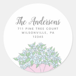 Vergiss mich nicht, die Rücksendeadressen-Aufklebe Runder Aufkleber